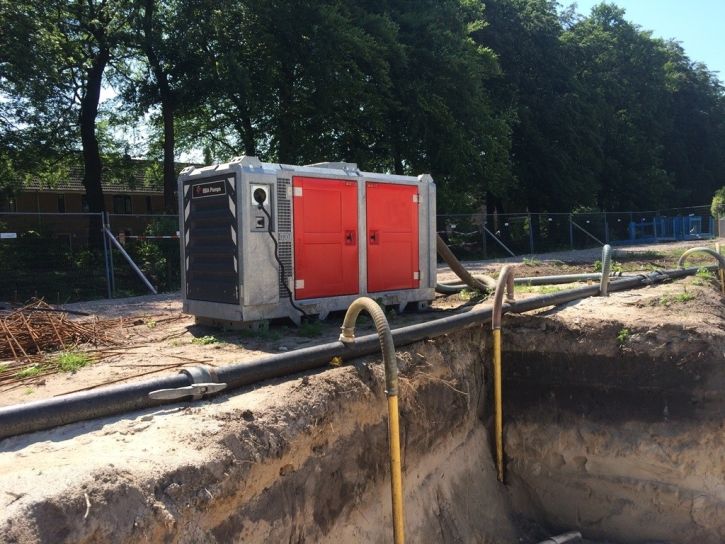 Elektrisch angetriebene Pumpe mit Schallschutzkasten